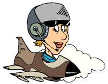 Pilota Donna su Jet e Nuvola