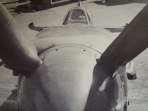 Spitfire visto dall'ogiva elica